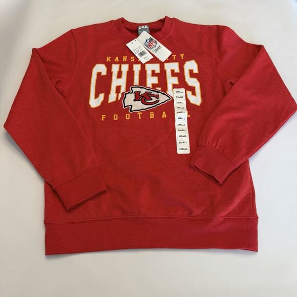 Csa Tops - Kansas City Chiefs Sweatshirt Crewneck Unisex Small NFL (A0135)